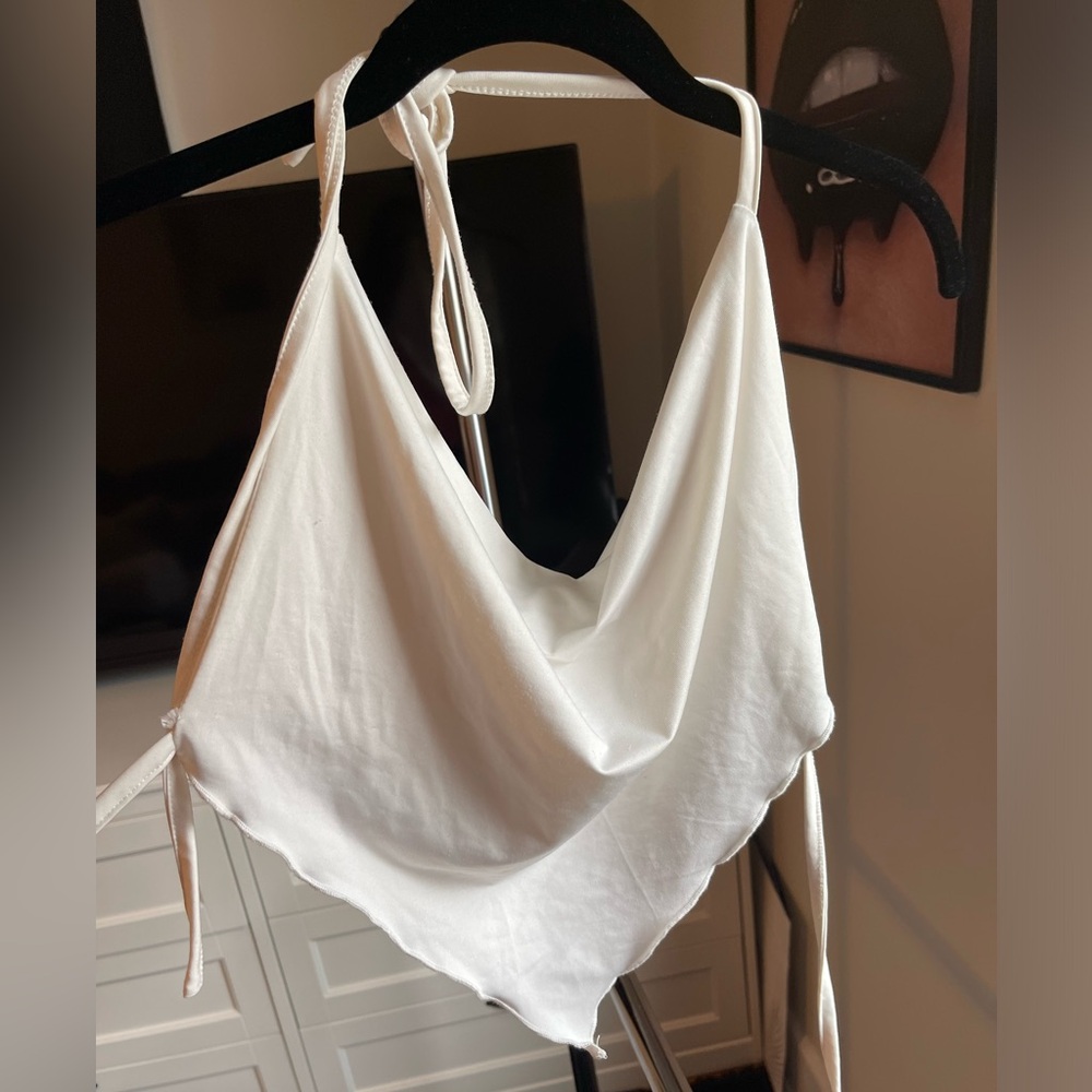 White Halter Top
